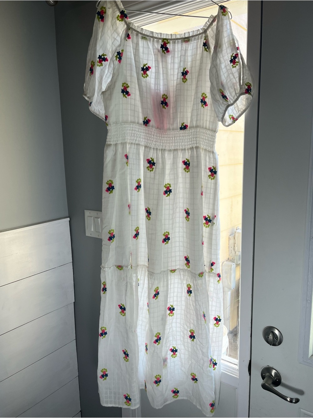 Betsey Johnson White Floral Embroidered Maxi Dress - Picture 10 of 10